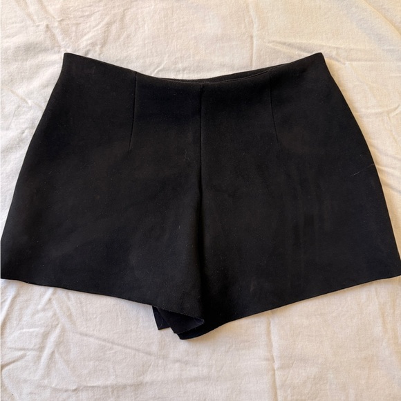 Zara Elegant Suede Feeling Black Skort - Picture 7 of 7
